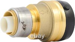 1-1/2 Inch X 1 Inch Reducing Coupling, Push to Connect Brass Plumbing Fitting, P