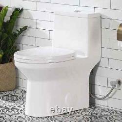 1- Piece Toilet 0.8 GPF/1.28 GPF High Efficiency Dual Flush Elongated ADA Height