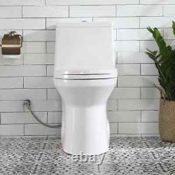 1- Piece Toilet 0.8 GPF/1.28 GPF High Efficiency Dual Flush Elongated ADA Height