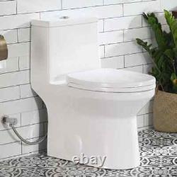 1- Piece Toilet 0.8 GPF/1.28 GPF High Efficiency Dual Flush Elongated ADA Height