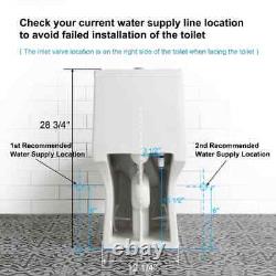 1- Piece Toilet 0.8 GPF/1.28 GPF High Efficiency Dual Flush Elongated ADA Height