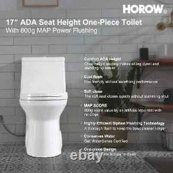 1- Piece Toilet 0.8 GPF/1.28 GPF High Efficiency Dual Flush Elongated ADA Height