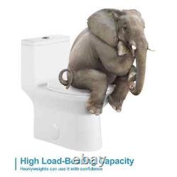 1- Piece Toilet 0.8 GPF/1.28 GPF High Efficiency Dual Flush Elongated ADA Height