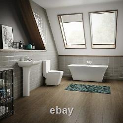 1690 Freestanding Bath Suite Close Coupled Toilet & Basin Luxury Bathroom Suite