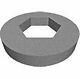 4.3/4 Hex Cutout Foam Doughnut Washer For Close Coupled Toilet Wc Cistern Wdnth
