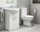 550mm Vanity Unit With Basin & Close Coupled Toilet Wc Pan Suite Bundel