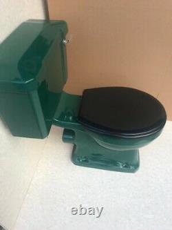 Art Deco Green Traditional Close Coupled Toilet
