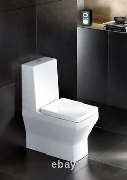 Britton Bathrooms Cube S20 Close Coupled Toilet, Standard Cistern, Soft Close