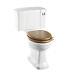 Burlington Regal Raised Height Close Coupled Toilet Push Button Flush, P12 & C2
