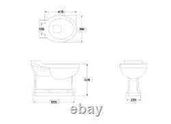 Burlington S-Trap Close-Coupled Toilet Pan P18 Concealed Bottom Outlet Pan