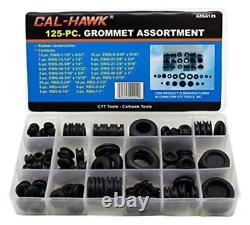 Cal-Hawk AZGA125 Rubber Grommet Assortment Set Black