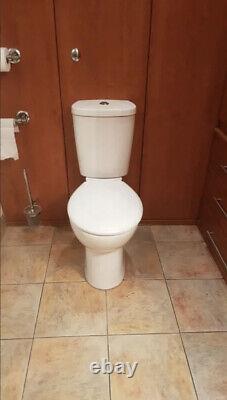 Ceramic Toilet Pan Close Coupled Cistern & Seat Free WC