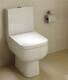 Chloe 600 Square Short Projection Compact Close Coupled Toilet Pan Wc Soft Seat