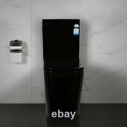 Close Coupled Back to wall Square Caprice Black Toilet WC Bathroom Soft Close
