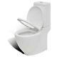 Close Coupled Bathroom Toilet Ceramic Soft Close Seat White Dual Flush Wc