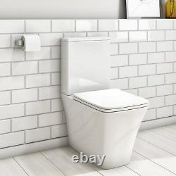 Close Coupled Rimless Toilet with Soft Close Seat Boston