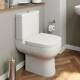 Close Coupled Toilet Ceramic Short Projection Pan Cistern Soft Close Seat Wc