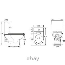 Close Coupled Toilet with Smart Bidet Toilet Seat