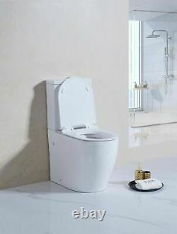 Comfort Height Rimless Doc M Toilet Pan WC Disabled Close Coupled Back to wall