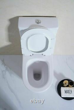 Comfort Height Rimless Doc M Toilet Pan WC Disabled Close Coupled Back to wall