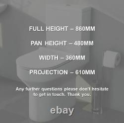 Comfort Height Toilet Round Close Coupled Bathroom WC (PROMO)