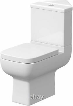 Corner Toilet Close Coupled Dual Flush Gloss White Finish Modern Finish