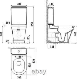 Creavit Antik AN360 Back to wall close coupled WC toilet pan seat cistern Turkey