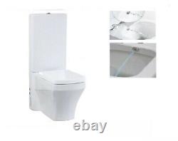 Creavit Back to Wall Combined Bidet close coupled WC pan toilet Tall Shrouded