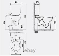 Creavit Disabled Doc M combined Bidet Close Coupled Toilet Comfort Height P Trap
