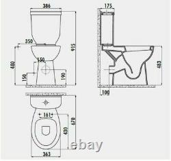 Creavit Disabled Doc M combined Bidet Close Coupled Toilet pan wc Comfort Height