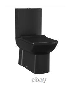 Creavit Lara Combined Bidet WC Matt Black Square pan close coupled toilet