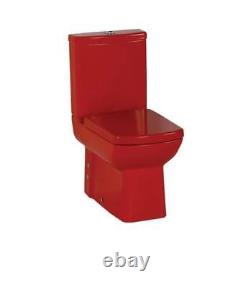 Creavit Lara Combined Bidet WC Red Square pan close coupled toilet soft seat