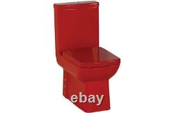 Creavit Lara WC Red Square pan close coupled toilet cistern soft seat
