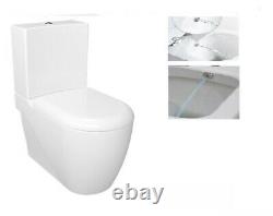 Creavit Rimless XL Close Coupled Combined Bidet Toilet Pan WC Back to wall