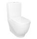 Creavit Round Rimless Close Coupled Toilet Pan Wc Back To Wall Soft Close Seat