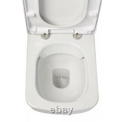Creavit Square Rimless Close Coupled Toilet Pan WC Back to wall soft close Seat