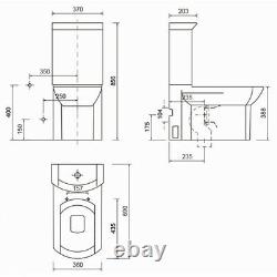 Creavit Wing Back to wall close coupled WC toilet pan seat cistern 690mm