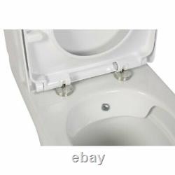 Creavit combined Bidet Rimless Close Coupled Toilet Pan WC Back to wall softSeat