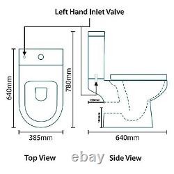 Dee Close Coupled Toilet and Full Pedestal Basin Bathroom Suite
