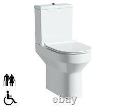 Disabled Doc M Close Coupled Toilet WC Comfort Height Pan Soft Close slim Seat