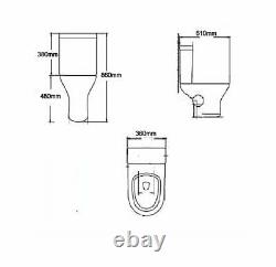 Disabled Doc M Close Coupled Toilet WC Comfort Height Pan Soft Close slim Seat