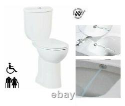 Disabled Doc M Combined Bidet Close Coupled Toilet WC Comfort Height Pan S Trap