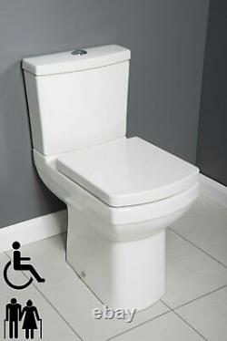 Doc m Comfort Height Disabled Compact Close Coupled Toilet Pan Quick Releas Seat