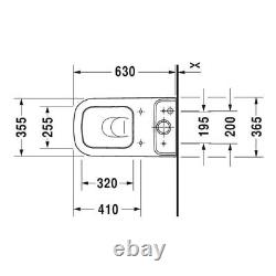 Duravit 2134090092 Happy D. 2 Floor-Mounted Close Coupled Elongated Toilet