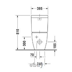 Duravit 2134090092 Happy D. 2 Floor-Mounted Close Coupled Elongated Toilet