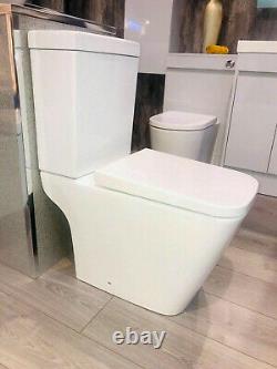 Gianni ECO Square Rimless Modern Close Coupled Toilet WC Ceramic Soft Closing