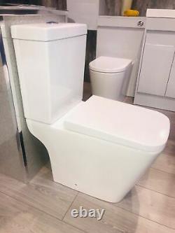Gianni ECO Square Rimless Modern Close Coupled Toilet WC Ceramic Soft Closing