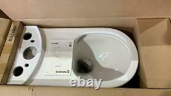 GoodHome Cavally Close-coupled Rimless Toilet with Soft close seat 0474