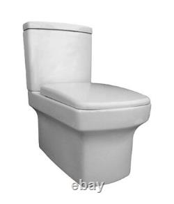 Melinda Fully Back to Wall Close Coupled Toilet Pan WC soft Seat