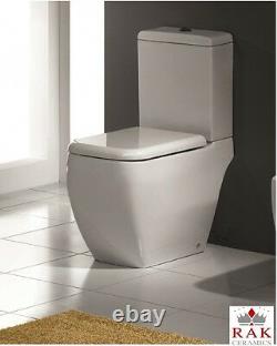Metropolitan Close Coupled Toilet WC Push Button RAK Cistern Soft Close Seat